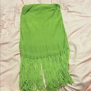 Vibrant Green Fringe dress